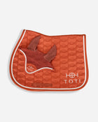 Saddle Pad & Ear Bonnet Set in Terracotta