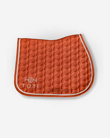 Saddle Pad & Ear Bonnet Set in Terracotta