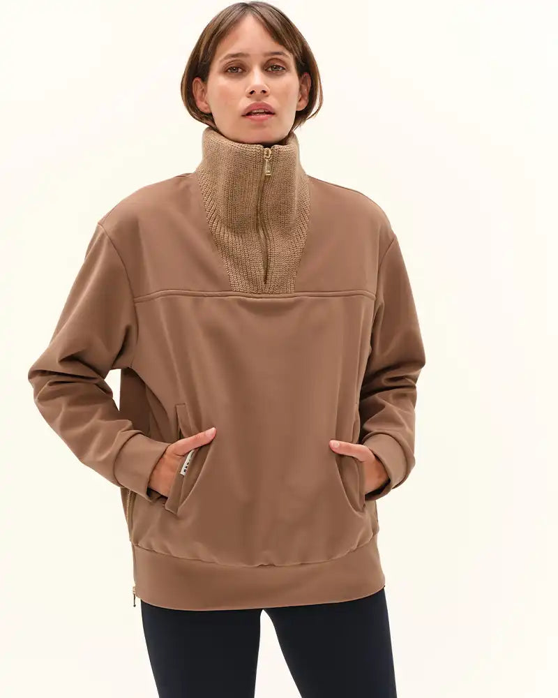 Urvoso Pullover Jacket in Mocha