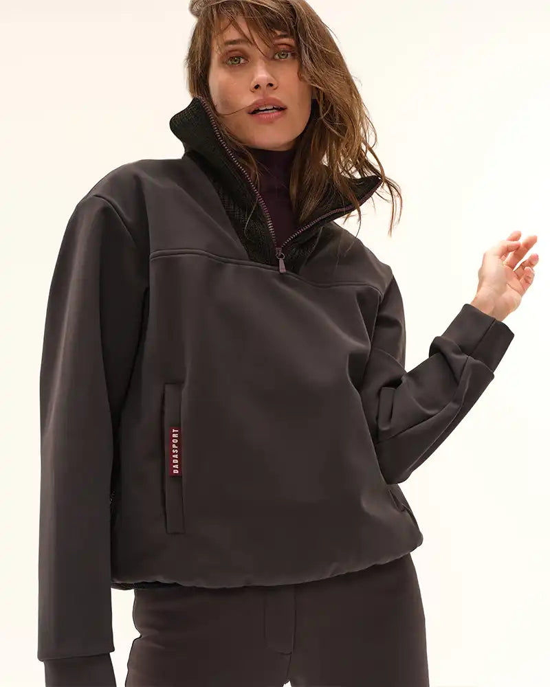 Urvoso Pullover Jacket in Dark Brown