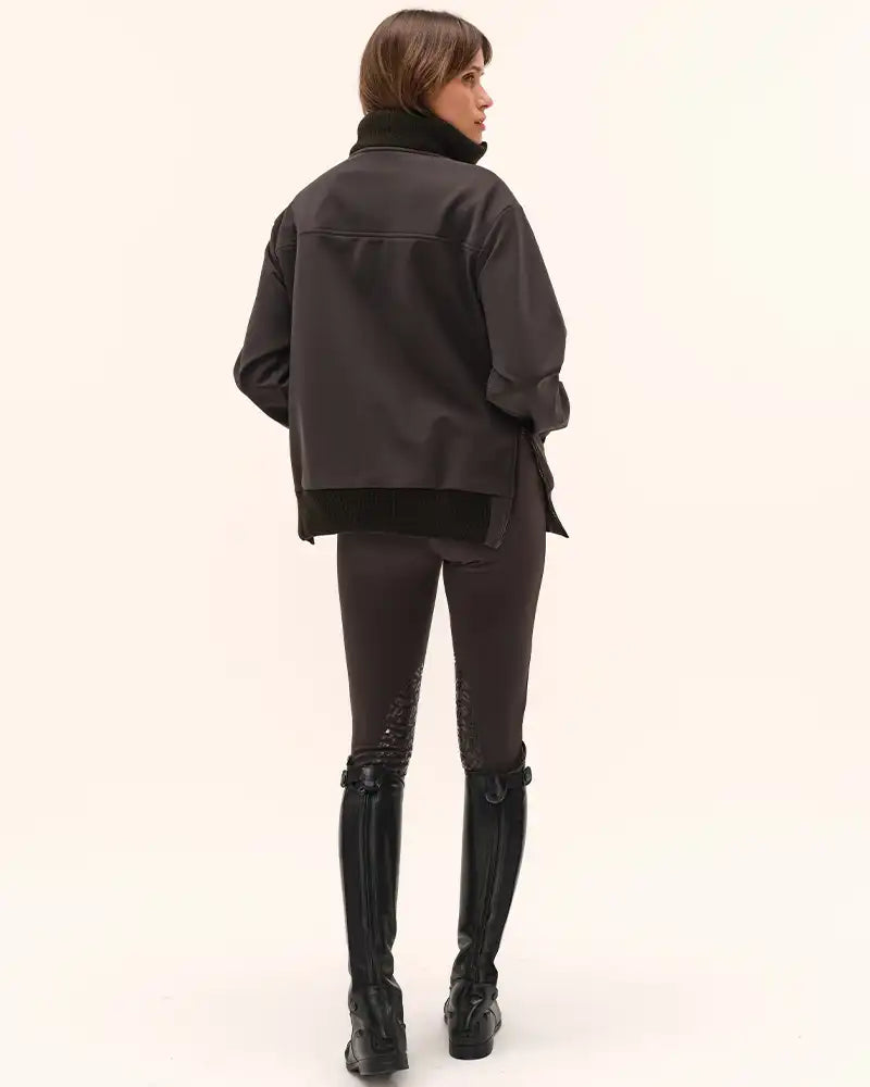 Urvoso Pullover Jacket in Dark Brown