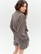 Valou Long Sleeve Polo in Coffee