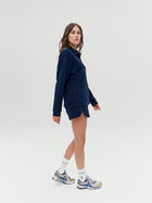Valou Long Sleeve Polo in Marine