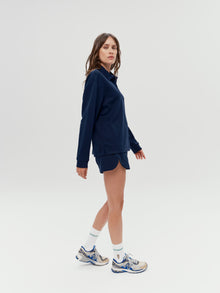 Valou Long Sleeve Polo in Marine