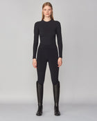 Winter Compression Pull-On Riding Breeches in Black