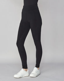 Winter Compression Pull-On Riding Breeches in Black