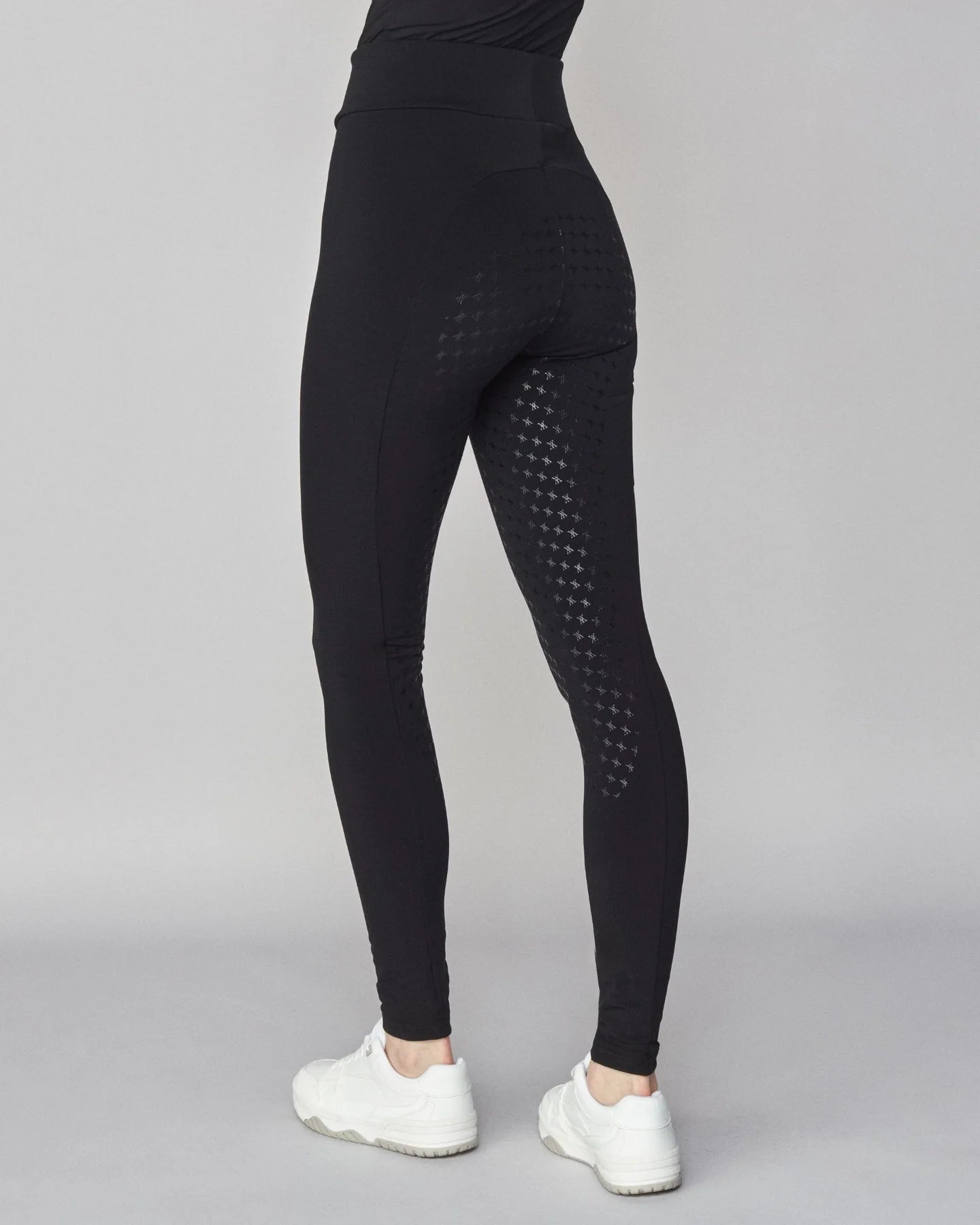 Winter Compression Pull-On Riding Breeches in Black