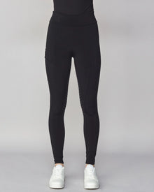 Winter Compression Pull-On Riding Breeches in Black