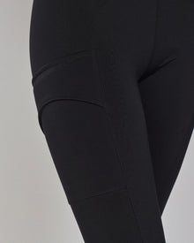 Winter Compression Pull-On Riding Breeches in Black