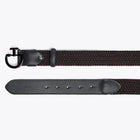 Woven Elastic Fabric Belt in Grey/Red