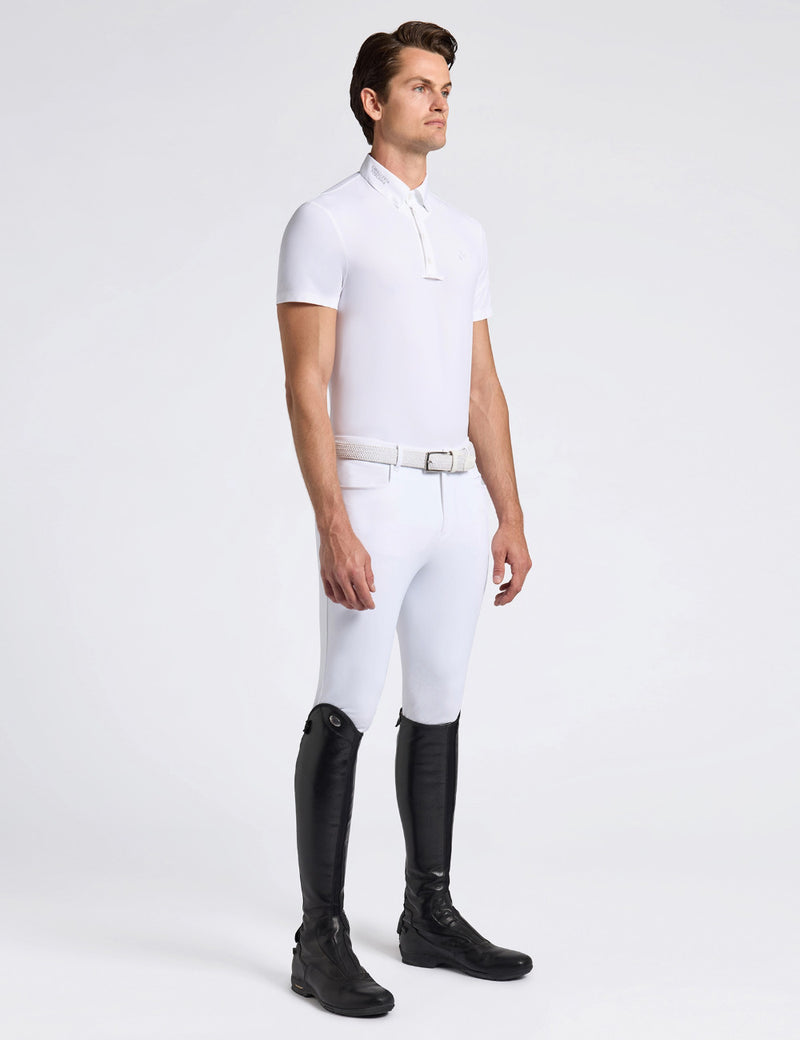 Jersey Short Sleeve Show Shirt in White