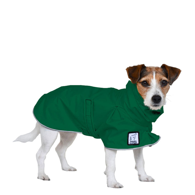 Jack Russell Terrier Raincoat in Green