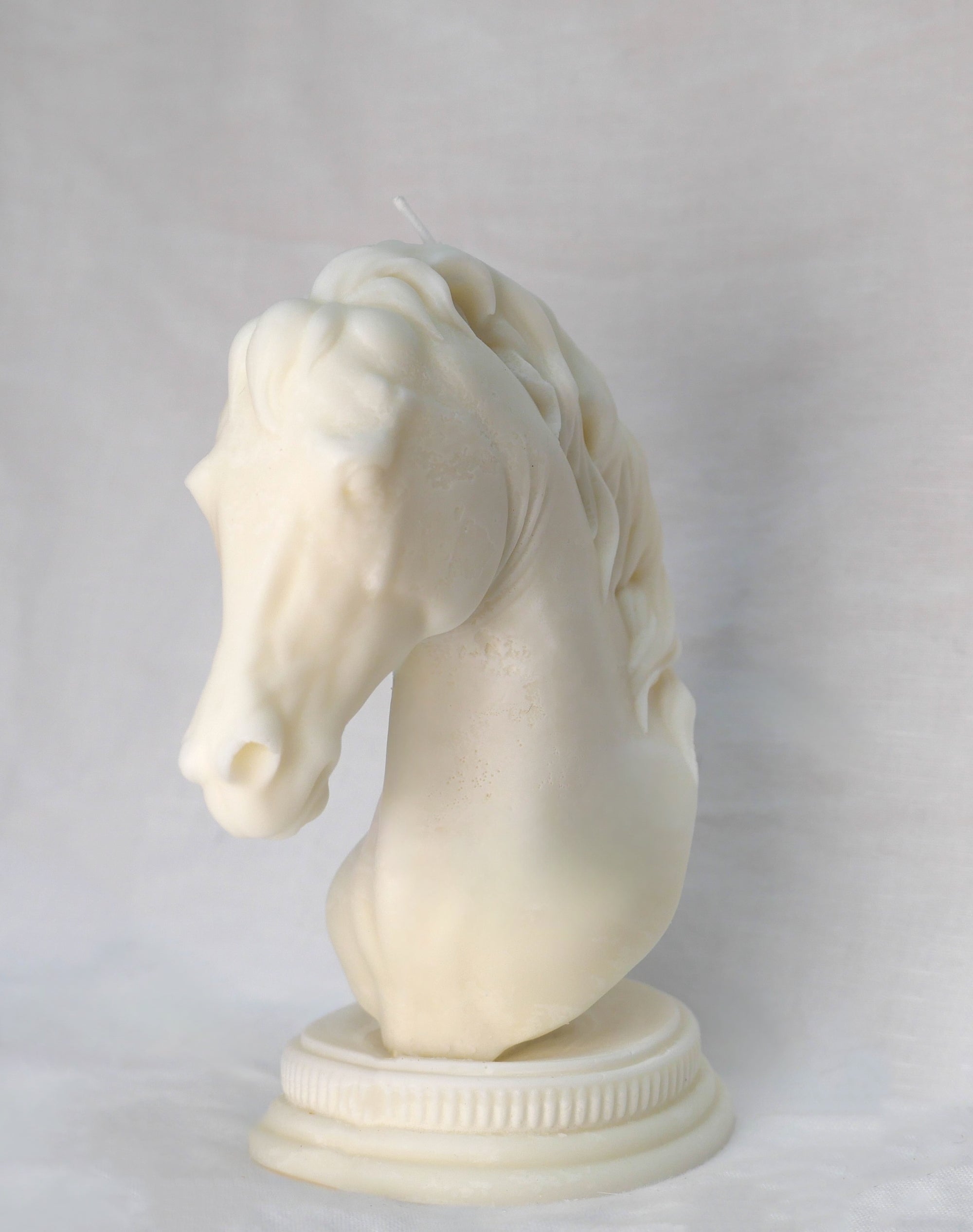 Horse Sculpture Candle in Soy White