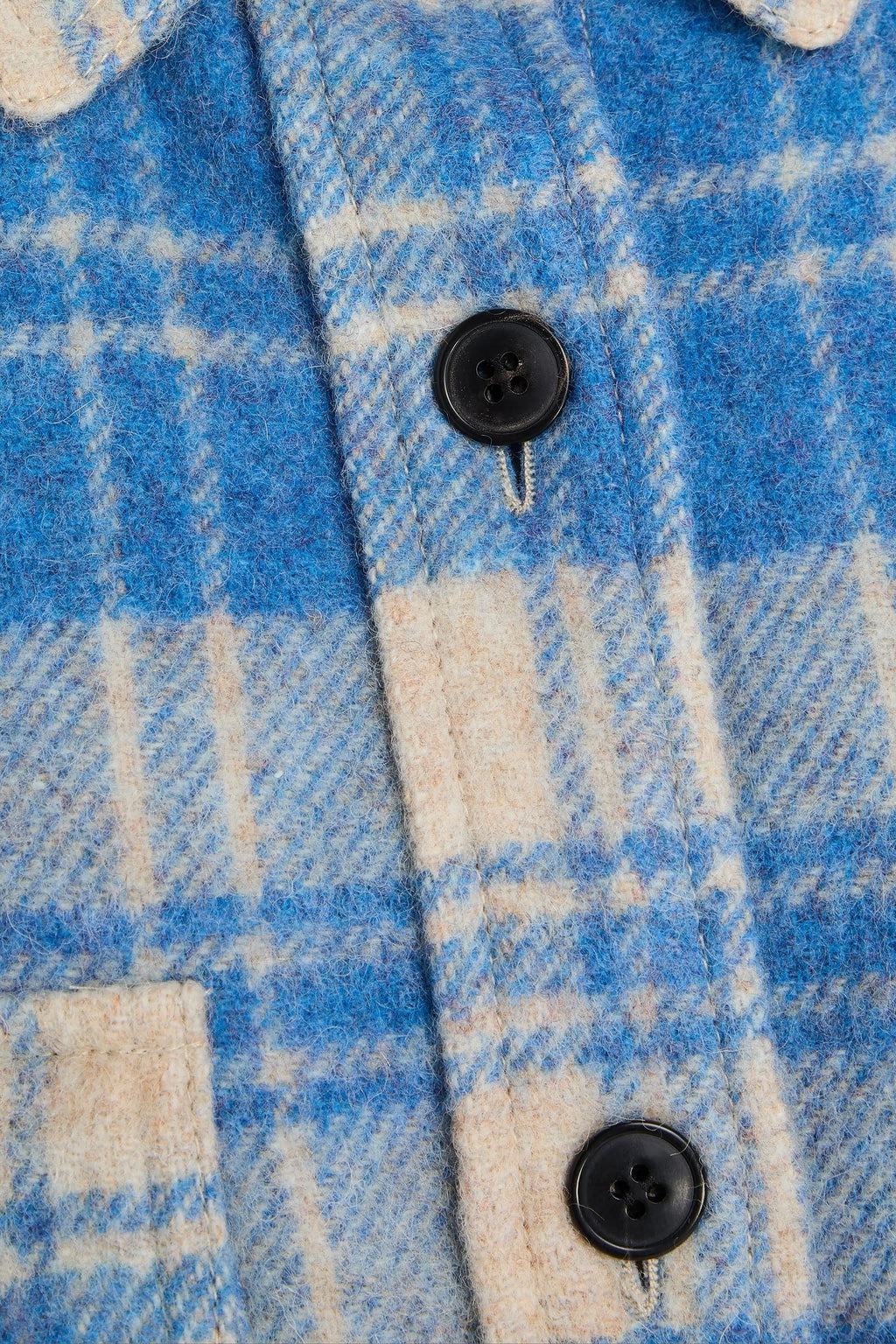 Faxon Wool Blend Shirt Jacket in Blue